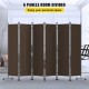 Buy Panels Room Divider Folding Privacy Screen 308 x 36 x 185 cm Privacy Screen Aluminum Alloy Iron Frame for Offices, Hospitals, Restaurants, Brown