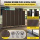 Buy Panels Room Divider Folding Privacy Screen 308 x 36 x 185 cm Privacy Screen Aluminum Alloy Iron Frame for Offices, Hospitals, Restaurants, Brown