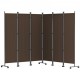 Buy Panels Room Divider Folding Privacy Screen 308 x 36 x 185 cm Privacy Screen Aluminum Alloy Iron Frame for Offices, Hospitals, Restaurants, Brown