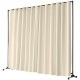 Koop Screen Room Divider 122" x 12" x 90" Polyester Room Divider met mobiele standaard Privacyscherm met wielen voor kantoor, ziekenhuis, slaapkamer, eetkamer, studeerkamer, zwart