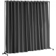 Koop Screen Room Divider 122" x 12" x 90" Polyester Room Divider met mobiele standaard Privacyscherm met wielen voor kantoor, ziekenhuis, slaapkamer, eetkamer, studeerkamer, lichtgrijs