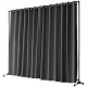 Buy Room Divider 301 x 30 x 240.5 cm Polyester Room Divider with Mobile Stand Privacy Screen with Wheels for Office, Hospital, Bedroom, Dining Room, Study, Light Grey