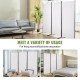 Buy 3 Panel Folding Room Divider Screen with Carbon Steel Frame and Polyester Fabric Privacy Room Divider 226x51.5x185 cm for Office, Bedroom, Dining Room, Study, White