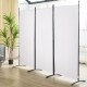 Buy 3 Panel Folding Room Divider Screen with Carbon Steel Frame and Polyester Fabric Privacy Room Divider 226x51.5x185 cm for Office, Bedroom, Dining Room, Study, White