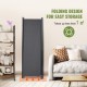 Buy Panel Folding Screen Room Divider with Carbon Steel Frame and Polyester Fabric 224 x 30 x 171 cm Room Divider for Office, Bedroom, Dining Room, Study, Dark Grey