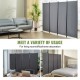 Buy Panel Folding Screen Room Divider with Carbon Steel Frame and Polyester Fabric 224 x 30 x 171 cm Room Divider for Office, Bedroom, Dining Room, Study, Dark Grey