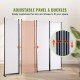 Buy 4 Panel Folding Room Divider Screen with Carbon Steel Frame and Polyester Fabric Privacy Room Divider 224x30x171 cm for Office, Bedroom, Dining Room, Study, White