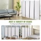 Buy 4 Panel Folding Room Divider Screen with Carbon Steel Frame and Polyester Fabric Privacy Room Divider 224x30x171 cm for Office, Bedroom, Dining Room, Study, White