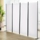 Buy 4 Panel Folding Room Divider Screen with Carbon Steel Frame and Polyester Fabric Privacy Room Divider 224x30x171 cm for Office, Bedroom, Dining Room, Study, White