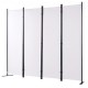 Buy 4 Panel Folding Room Divider Screen with Carbon Steel Frame and Polyester Fabric Privacy Room Divider 224x30x171 cm for Office, Bedroom, Dining Room, Study, White