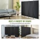 Buy 4 Panel Folding Screen Room Divider with Carbon Steel Frame and Polyester Fabric 224 x 30 x 171 cm Room Divider for Office, Bedroom, Dining Room, Study, Dark Black