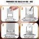 Buy Ice Ball Press Kit Aviation Alloy Ice Press with Ice Block Mold 60mm Round Ice Ball Maker for Whiskey, Cocktails at Parties