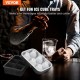 Buy Ice Cube Tray 6 x 4.3 cm Round Ice Cube Tray and 6 x 5 cm Square Ice Cube Tray Silicone Ice Cube Molds Space Saving with Easy Release Lid for Drinks Wine Cocktails Whiskey Coffee Bar