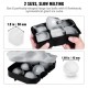 Buy Ice Cube Tray 6 x 4.3 cm Round Ice Cube Tray and 6 x 5 cm Square Ice Cube Tray Silicone Ice Cube Molds Space Saving with Easy Release Lid for Drinks Wine Cocktails Whiskey Coffee Bar