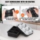 Buy Ice Cube Tray 6 x 4.3 cm Round Ice Cube Tray and 6 x 5 cm Square Ice Cube Tray Silicone Ice Cube Molds Space Saving with Easy Release Lid for Drinks Wine Cocktails Whiskey Coffee Bar