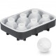 Buy Ice Cube Tray 6 x 4.3 cm Round Ice Cube Tray and 6 x 5 cm Square Ice Cube Tray Silicone Ice Cube Molds Space Saving with Easy Release Lid for Drinks Wine Cocktails Whiskey Coffee Bar