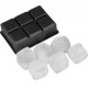 Comprar Cubitera para Hielo Redondo de 6 x 4,3 cm y Hielo Cuadrado de 6 x 5 cm Moldes de Silicona para Cubitos Hielo Ahorro de Espacio con Tapa Fácil de Sacar para Bebidas Vino Cócteles Whisky Café Bar