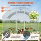 Buy Outdoor Metal Chicken Coop, 400x300x200 cm, Large Chicken Run, Waterproof Canvas, Dome Roof, Double Door, Wire Mesh, Playpen for Geese, Ducks, Rabbits, Pets, Silver