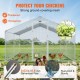 Buy Metal Chicken Coop for Outdoors, 400x300x200 cm, Large Chicken Run, Waterproof Canvas, Pointed Roof, Double Door, Wire Mesh, Playpen for Geese, Ducks, Rabbits, Pets, Silver