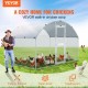 Buy Metal Chicken Coop for Outdoors, 200x300x200 cm, Large Chicken Run, Waterproof Canvas, Dome Roof, Double Door, Wire Mesh, Playpen for Geese, Ducks, Rabbits, Pets, Silver