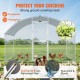 Buy Metal Chicken Coop for Outdoors, 200x300x200 cm, Large Chicken Run, Waterproof Canvas, Dome Roof, Double Door, Wire Mesh, Playpen for Geese, Ducks, Rabbits, Pets, Silver