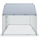 Buy Metal Chicken Coop for Outdoors, 200x300x200 cm, Large Chicken Run, Waterproof Canvas, Dome Roof, Double Door, Wire Mesh, Playpen for Geese, Ducks, Rabbits, Pets, Silver