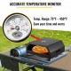 Buy Outdoor Pizza Oven 42x37x19cm Wood Fired Outdoor Pizza Oven 24-232 Centigrade Stainless Steel Portable Outdoor Pizza Oven with Cordierite Stone BBQ Thermometer