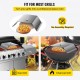 Buy Outdoor Pizza Oven 48x35cm Wood Fired Outdoor Pizza Oven 50-300 Centigrade Portable Outdoor Stainless Steel Pizza Oven with Cordierite Stone Thermometer 3 Accessories