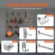 Buy Garage Wall Slat Panel 1220x310mm Tool Storage Panel 4PCS 34kg Capacity with Hooks for Retail Store, Craft Storage Organization