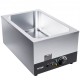 Kaufen Sie Kommerzieller Speisenwärmer 24QT Bain Marie 1200 W Elektrowärmer Suppenwärmer Dampfkocher Edelstahl-Aufsatzbehälter mit Temperaturregelung für Partybuffet