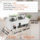 Koop Commerciële RVS Soepverwarmer 1200W Elektrische Soepverwarmer Totale Capaciteit 2x7.4qt Outdoor Voedselverwarmer Container 2 Potten voor Tuinfeest BBQ