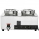 Buy Commercial Stainless Steel Soup Warmer 1200W Electric Soup Heater Total Capacity 2x7.4qt Outdoor Food Warmer Container 2 Pots for Garden Party BBQ