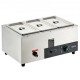 Koop Commerciële elektrische voedselverwarmer voor buffet 3x8 Qt voedselverwarmercontainer voor buitenevenementen 1500 W roestvrijstalen elektrische bain-marie voor tuinfeest BBQ