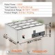 Buy Commercial Electric Buffet Food Warmer 6x8 Qt Food Warmer Container for Outdoor Event 1500W Stainless Steel Electric Bain Marie for Garden Party BBQ