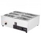 Comprar Calentador Eléctrico Comercial de Alimentos para Buffet 6x8 Qt Recipiente Calentador de Comida para Evento Exterior 1500 W Baño María Eléctrico de Acero Inoxidable para Jardín Fiesta Barbacoa