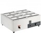 Koop Commerciële elektrische voedselverwarmer voor buffet 6x8 Qt voedselverwarmercontainer voor buitenevenementen 1500 W roestvrijstalen elektrische bain-marie voor tuinfeest BBQ