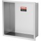 Buy Bathroom Recessed Niche 33.02x33.02cm Wall Mounted Shower Niche Double Shelf 304 Stainless Steel Waterproof Sealed Easy to Clean for Bathroom Shower Soap Storage, Silver