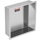 Buy Bathroom Recessed Niche 33.02x33.02cm Wall Mounted Shower Niche Double Shelf 304 Stainless Steel Waterproof Sealed Easy to Clean for Bathroom Shower Soap Storage, Silver