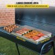 Comprar Placa de Parrilla Plana de Acero Inoxidable de 91 x 56 x 5,6 cm, Horno de Combustión Olla Seca de Plana Superior con Mango Desmontable, Placa Plana Universal para Campamentos y Fiestas (Plata)