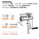 Buy Stainless Steel Manual Meat Grinder Hand Crank Mincer 2 Grinding Plates 5mm & 8mm Sausage Pusher Enhanced Firm Clamp Fixation For Meat Mincing Butcher Shop