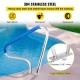 Buy Pool Handrail 121.9 x 91.5 cm Stainless Steel Pool Handrail Outdoor Pool Grab Rail Load 113kg Pool Safety Railing with Nylon Cover M8 Drill Bit Screws