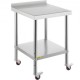 Comprar Mesa de trabajo de cocina de acero inoxidable, mesa de trabajo de 24x24 pulgadas con 4 ruedas