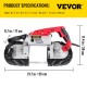 Buy Metal Band Saw 220V 1100W Professional Band Saw Cutting Size 12.7cm 137.8-472.4Ft/Min Cutting Band Saw for Metal, Steel, Aluminum and Composite Cable without Base