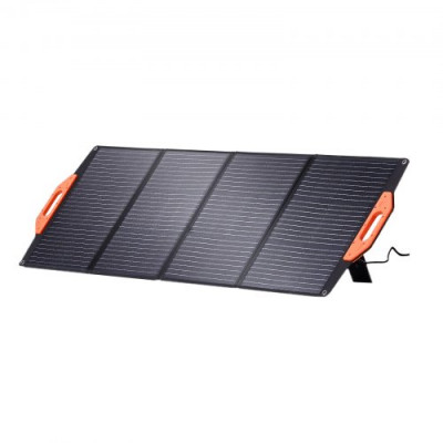 VEVOR Panel Solar Monocristalino Portátil Cargador Solar Plegable 120 W ETFE Panel Solar de Eficiencia del 23% con Tipo C, CC 18 V, Puerto USB QC3.0, IP67 a Prueba de Agua para el Hogar, Fuera de Red