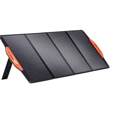 VEVOR Panel Solar Monocristalino Portátil Cargador Solar Plegable 120 W ETFE Panel Solar de Eficiencia del 23% con Tipo C, CC 18 V, Puerto USB QC3.0, IP67 a Prueba de Agua para el Hogar, Fuera de Red