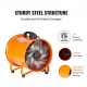 Buy 12" Portable Exhaust Fan, Industrial Ventilation Fan with 16.4ft Duct Hose