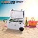 Buy 65 Quart Hard Shell Cooler with Wheels, 65 Can Capacity, Hard Plastic Cooler with Heavy Duty Handle, Lunch Box with Ice Bucket for Camping, Beach, Picnic, Travel, 755x460x445 mm