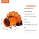 Buy 8" Portable Exhaust Fan, Industrial Ventilation Fan with 16.4ft Duct Hose