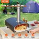 Koop Draagbare pizzaoven 304,8 mm roestvrij staal draagbare houtskool- en houtoven voor buiten met opvouwbare pizzasteen snel koken 540 °C voor het koken van brood kamperen barbecue tuin