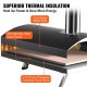 Buy Portable Pizza Oven 304.8mm Stainless Steel Portable Outdoor Charcoal and Wood Burning Oven with Foldable Pizza Stone Fast Cooking 540°C for Cooking Bread Camping BBQ Garden